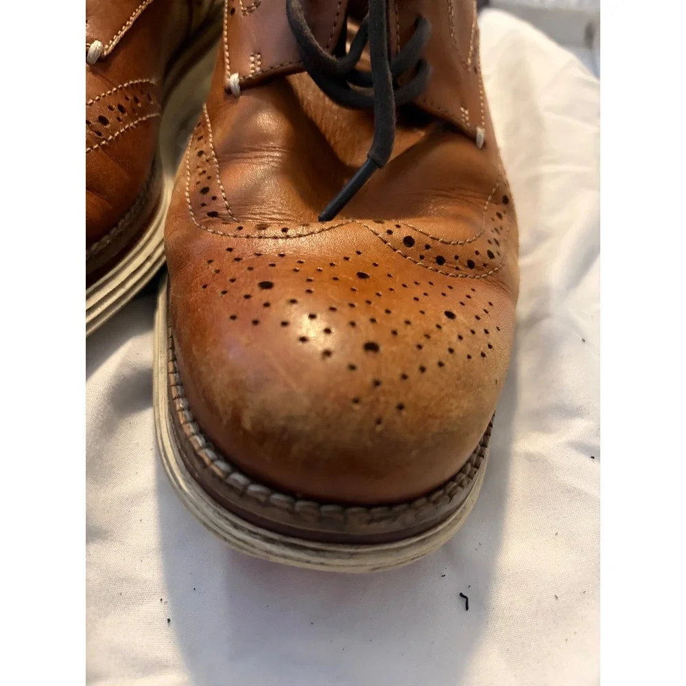 Cole Haan OriginalGrand Wingtip Oxford Tan Leather Mens Shoes C33805 Size 10.5 M
